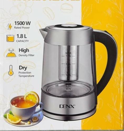 غلاية زجاجية كهربائية ذكية DENX DX3408 – تحكم بدرج...
