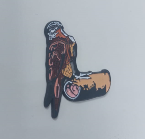 ملصق معدني حديد صقر مقناص