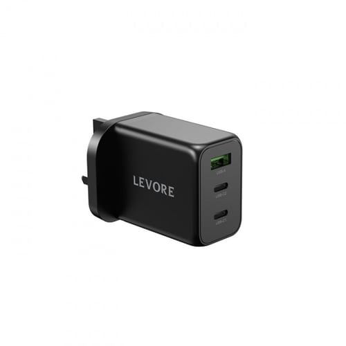 شاحن جداري ليفوري 65 واط منفذين USB-C ومنفذ USB-A