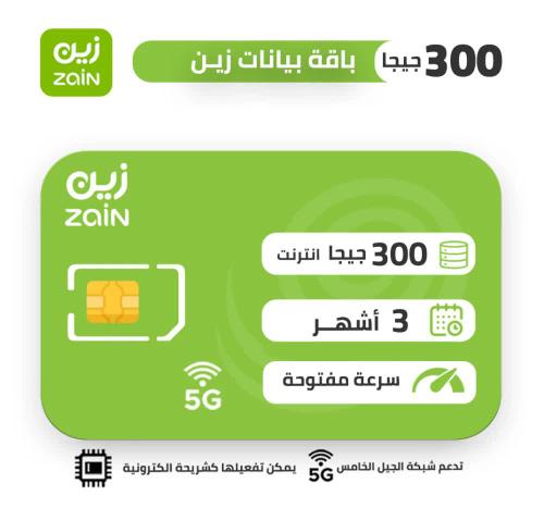 شريحة بيانات زين | 300 جيجا لمدة 3 شهور