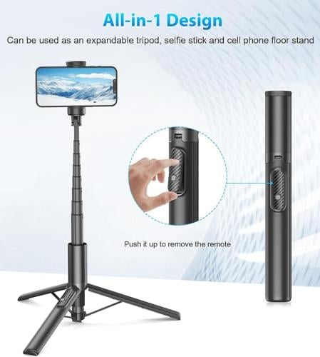 selfie stick - ستاند ثلاثي القوائم قابل للتمديد مو...