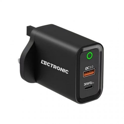 شاحن لكترونيك سريع بريميوم 30 واط، ( PD3.0، QC3.0)...