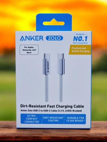 أنكر كابل شحن، تايب سي الي تايب سي، 1 متر، 240 واط...