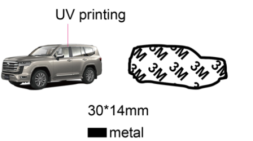 ملصق حديد جيب تويوتا لاند كروزر 2022 - 2023 - 2024