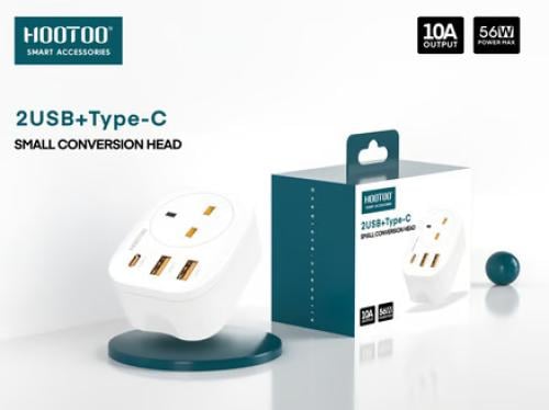 فيش جداري 56 واط بمخرج طاقه مع 2USB + مخرج PDللشحن...