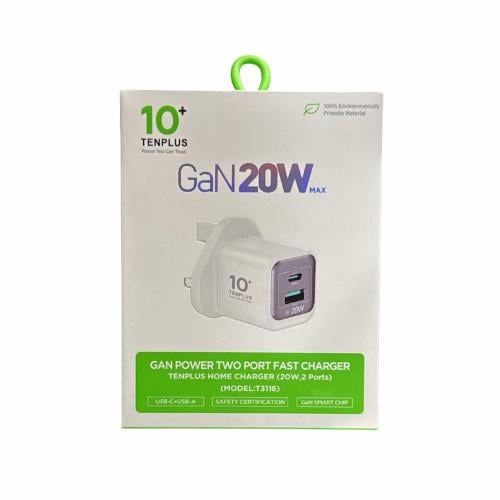 تن بلس - راس منزلي 1PD + 1USB - بقوة 20 واط - اللو...