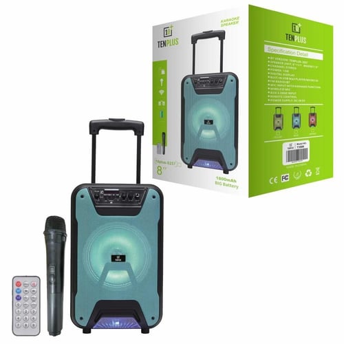 سماعة TENPLUS KARAOKE 8257 – مكبر صوت كاروكي مع بط...