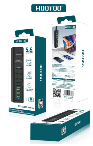 محطة شحن HOOTOO متعددة 9 منافذ – 6 تايب C + 3 USB...