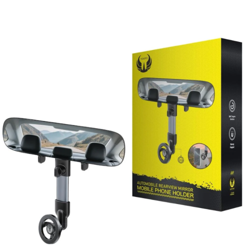 - يوفو - حامل جوال ماق سيف يركب على مرآة السيارة