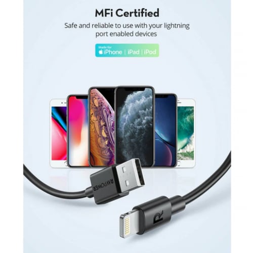 RAVPower RP-CB1014 USB A-Lightning Cable 1m TPE -b...