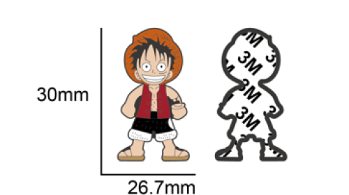 ملصق حديد لوفي من ون بيس