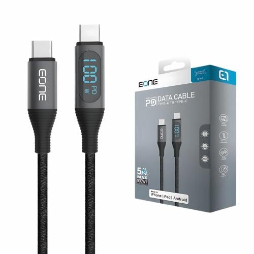 سلك شاحن من تايب سي إلى تايب سي 100 واط من شركة EO...