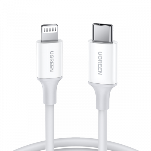 سلك شاحن يوجرين USB-C إلى آيفون بطول 1 م - أبيض UG...