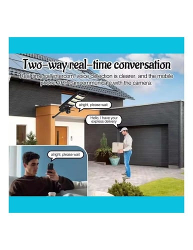 كشاف وكاميرا يعمل بالطاقة الشمسية 2 في 1 - AI Sola...