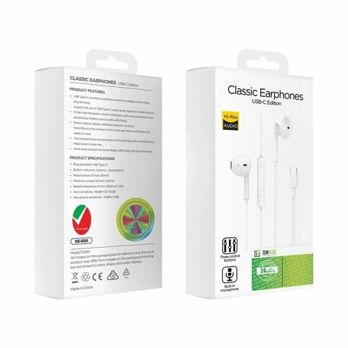 سمّاعة أذن سلكيّة من تن بلص ( تايب سي ) USB-C