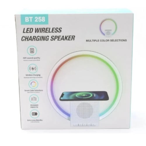 مكبر صوت وشاحن لاسلكي مع اضاءة