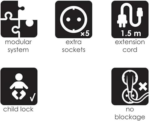 POWERCUBE. الوكاكوك يونيفيرسال باور كيوب خمس منافذ...