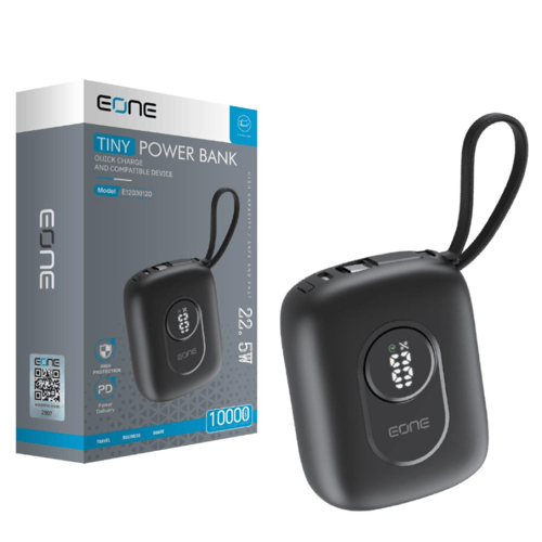 باور بنك EONE أصغر من بطاقة الصراف وشاشة رقمية