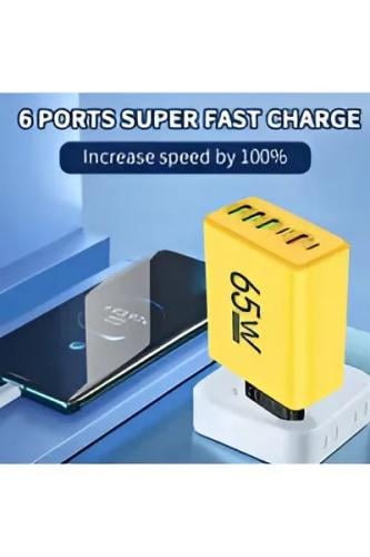 شاحن سريع محمول ماركون 6 منافذ تايب سي