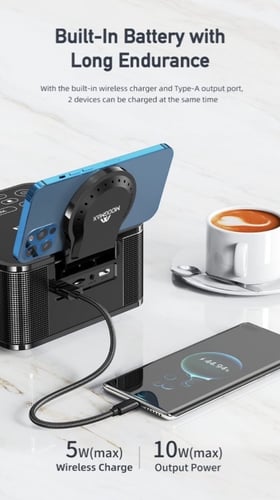 MOOGMAX MX 219 - 1×5 منصة ومكبر صوت وشاحن لاسلكي م...