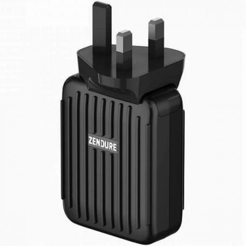 شاحن زندور بأربع مداخل بقوة 30 واط لون أسود 4Port...