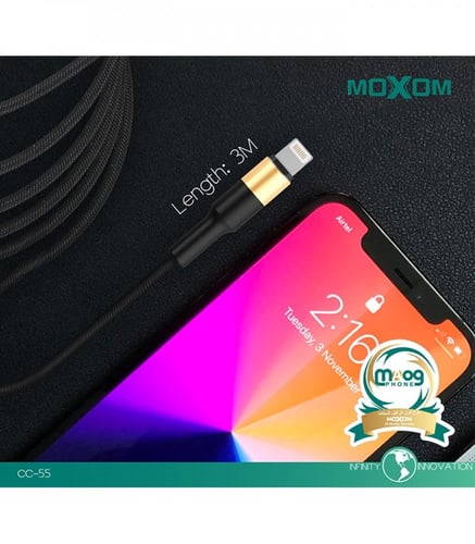 MOXOM كابل شحن سريع ميكا 2.4A للايفون من موكسوم ذه...