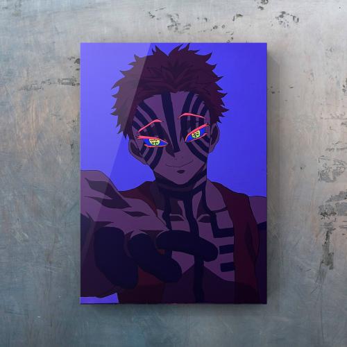 Akaza drawing with black light effect (50×70 cm)