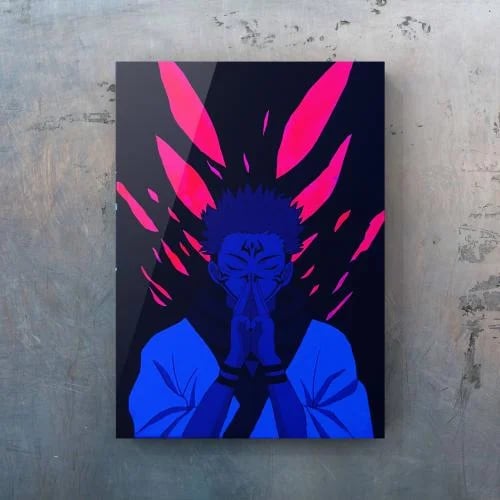 Sukona 2 drawing with black light effect (50×70 cm)