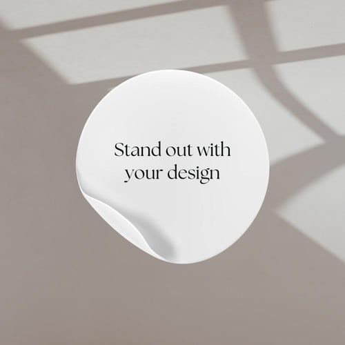 ستيكر ورقي 7- 10 سم Paper sticker