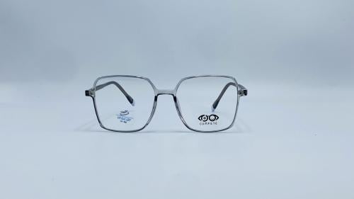 نظارة طبية بلاستيك مربعة اللون رمادي شفاف رقم المو...