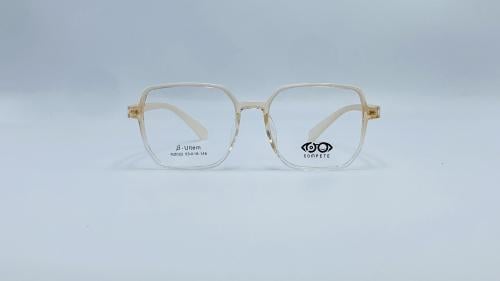 نظارة طبية بلاستيك مربعة اللون بيج شفاف رقم المودي...