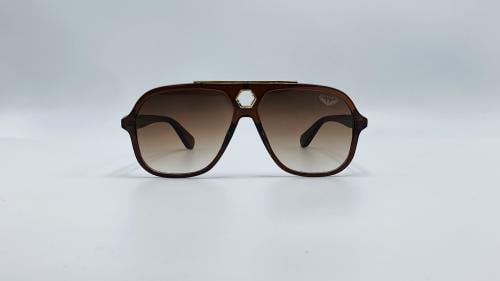 نظارة شمسية بلاستيك طيار(افياتور) اللون بني*ذهبي ر...