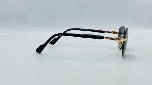 نظارة شمسية بيضاوية من المعدن اللون أسود رقم المود...