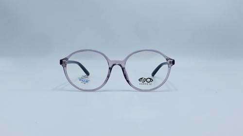 نظارة طبية بلاستيك دائرية اللون بنفسجي شفاف رقم ال...