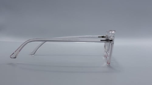 نظاره طبية نسائية هندسية من البلاستيك اللون وردي ش...