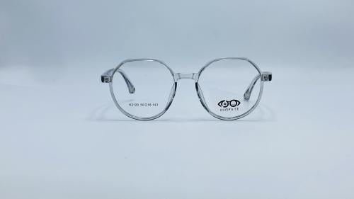 نظارة طبية بلاستيك دائرية اللون رمادي شفاف رقم الم...