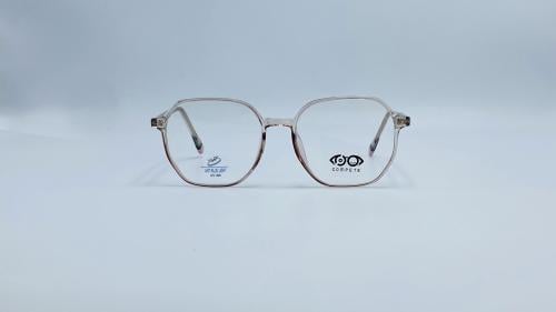 نظارة طبية بلاستيك دائرية اللون وردي شفاف رقم المو...