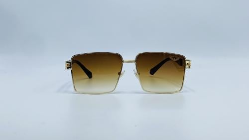 نظارة شمسية معدن هندسية اللون ذهبي*أسود رقم المودي...