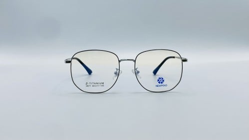 نظاره طبية هندسية من التيتانيوم اللون فضي أسود رقم...