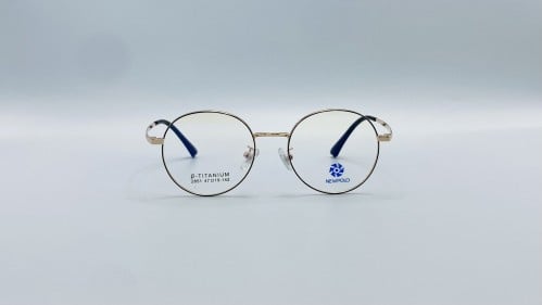 نظاره طبية دائرية من التيتانيوم اللون ذهبي أسود رق...