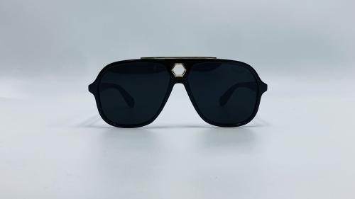 نظارة شمسية بلاستيك طيار(افياتور) اللون أسود*ذهبي...