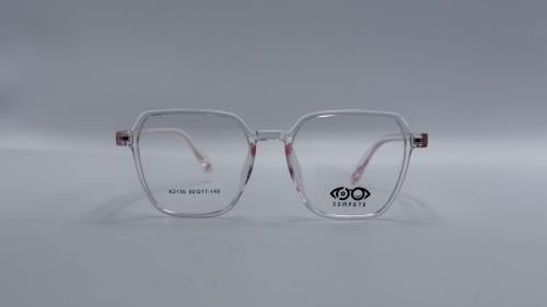 نظاره طبية نسائية هندسية من البلاستيك اللون وردي ش...