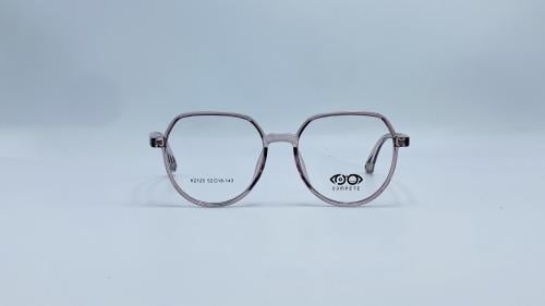 نظارة طبية بلاستيك هندسية اللون بنفسجي شفاف رقم ال...