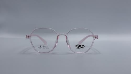 نظارة طبية نسائية دائرية من البلاستيك اللون وردي ش...