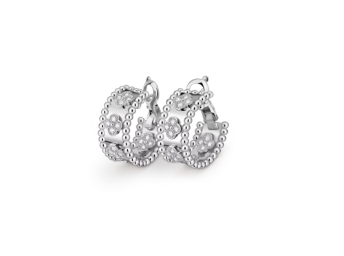 VCA | Perlée clovers hoop earrings