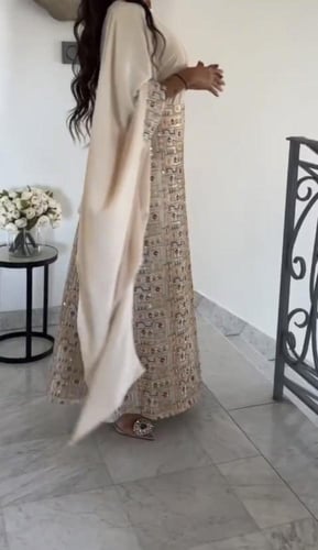 جلابية مناسبات لونين