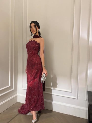 فستان سهرة أربعة ألوان