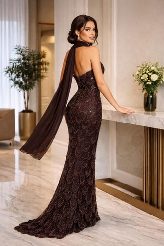 فستان سهرة أربعة ألوان