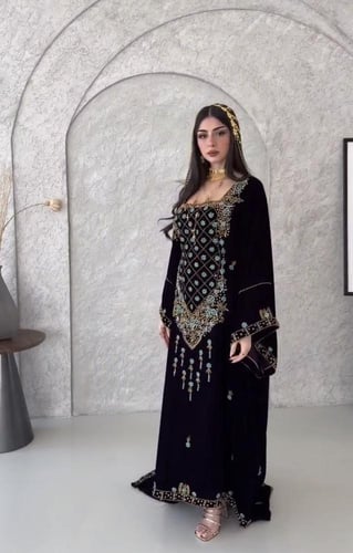 جلابية مناسبات مخمل