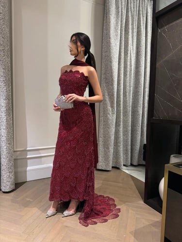 فستان سهرة أربعة ألوان